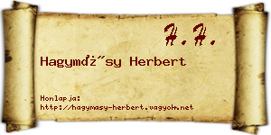 Hagymásy Herbert névjegykártya